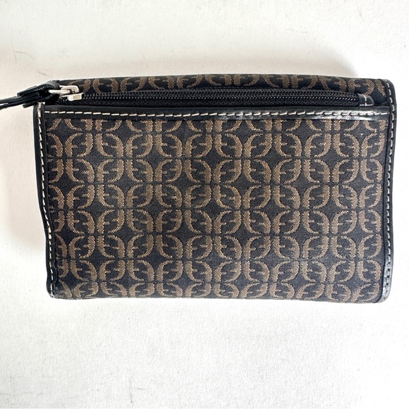 FOSSIL MONOGRAM CANVAS LEATHER CROSSBODY/SHOULDER TRAVEL BAG W/MATCHING WALLET - Picture 10 of 16